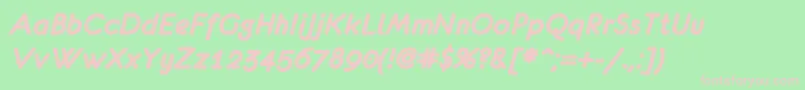 EurofurenceBolditalic Font – Pink Fonts on Green Background