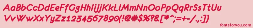 EurofurenceBolditalic Font – Red Fonts on Pink Background