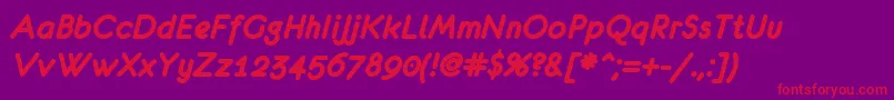 EurofurenceBolditalic Font – Red Fonts on Purple Background