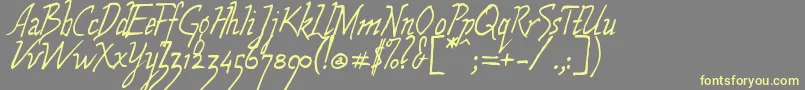 Wolven-fontti – keltaiset fontit harmaalla taustalla