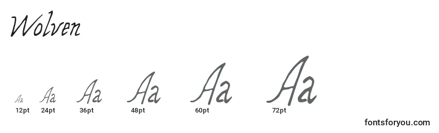 Wolven Font Sizes