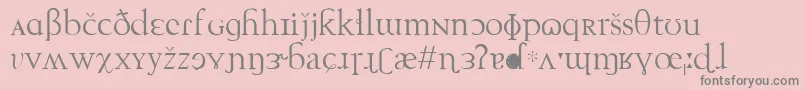 Techphonetic Font – Gray Fonts on Pink Background