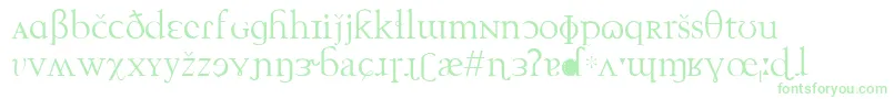 Techphonetic Font – Green Fonts on White Background