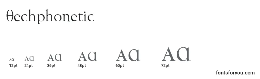 Techphonetic Font Sizes