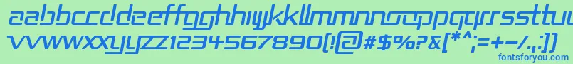 フォントRepub2i – 青い文字は緑の背景です。