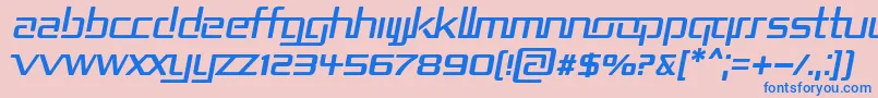 フォントRepub2i – ピンクの背景に青い文字