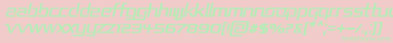 Repub2i Font – Green Fonts on Pink Background