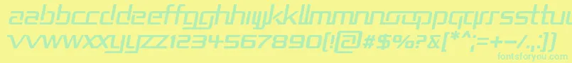 Repub2i Font – Green Fonts on Yellow Background