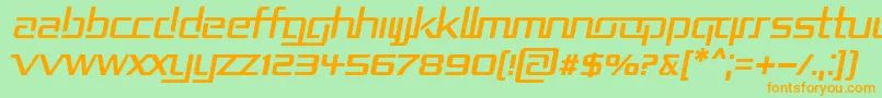 Repub2i Font – Orange Fonts on Green Background