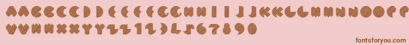 MunStriped Font – Brown Fonts on Pink Background