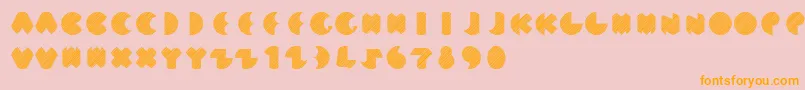 MunStriped Font – Orange Fonts on Pink Background