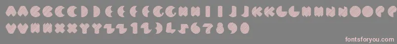 MunStriped Font – Pink Fonts on Gray Background