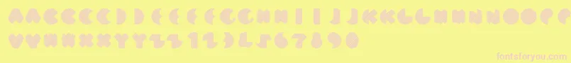 MunStriped Font – Pink Fonts on Yellow Background