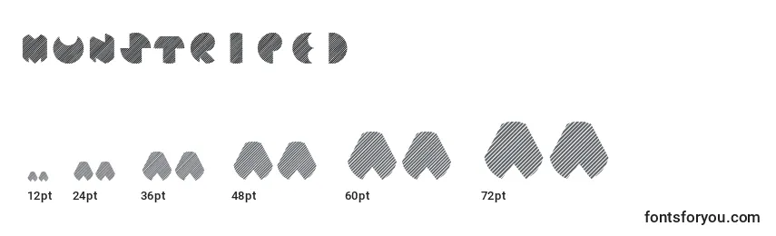 MunStriped Font Sizes
