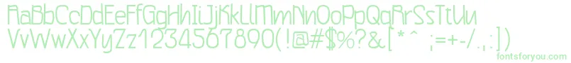 Qrypton Font – Green Fonts on White Background