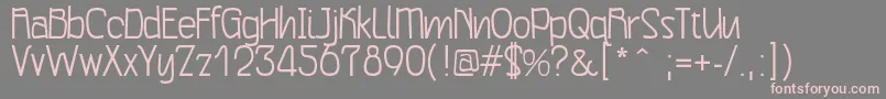 Qrypton Font – Pink Fonts on Gray Background