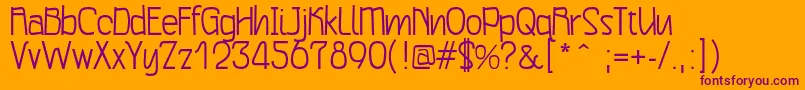 Qrypton Font – Purple Fonts on Orange Background