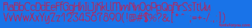 Qrypton Font – Red Fonts on Blue Background