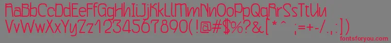 Qrypton Font – Red Fonts on Gray Background