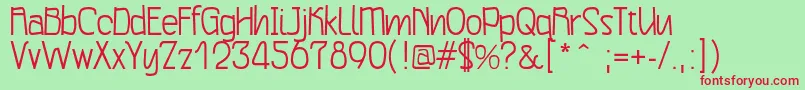 Qrypton Font – Red Fonts on Green Background