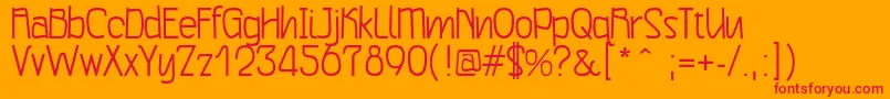 Qrypton Font – Red Fonts on Orange Background