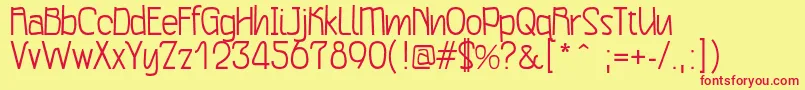 Qrypton Font – Red Fonts on Yellow Background