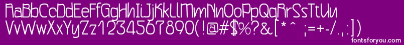 Qrypton Font – White Fonts on Purple Background