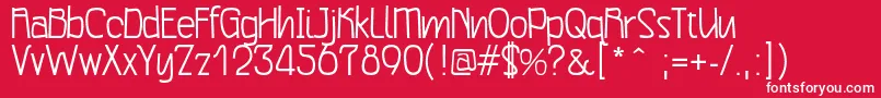Qrypton Font – White Fonts on Red Background