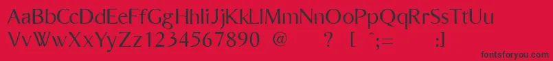 BordiniUnregistered Font – Black Fonts on Red Background