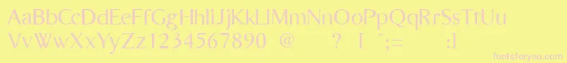 BordiniUnregistered Font – Pink Fonts on Yellow Background