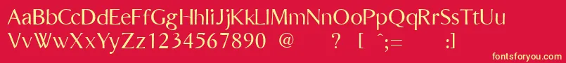 BordiniUnregistered Font – Yellow Fonts on Red Background