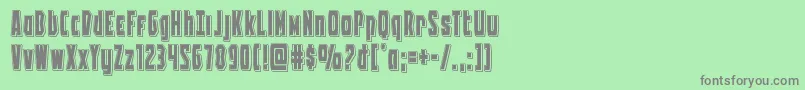 Battleworldpunch Font – Gray Fonts on Green Background
