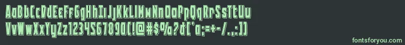 Battleworldpunch-fontti – vihreät fontit mustalla taustalla