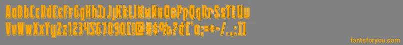 Battleworldpunch Font – Orange Fonts on Gray Background