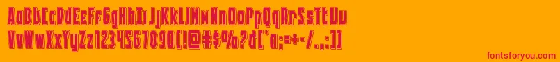 Battleworldpunch Font – Red Fonts on Orange Background