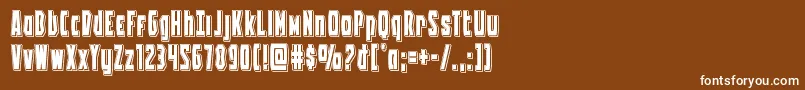 Battleworldpunch-fontti – valkoiset fontit ruskealla taustalla