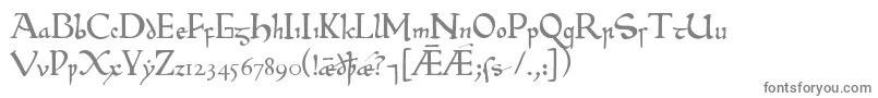 フォントBeowulf1 – 白い背景に灰色の文字