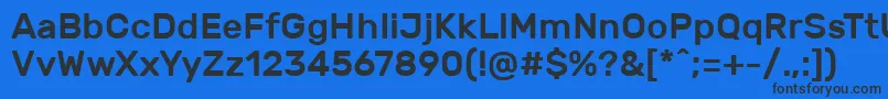 RubikMedium-Schriftart – Schwarze Schriften auf blauem Hintergrund