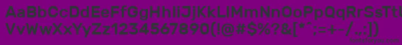 RubikMedium-fontti – mustat fontit violetilla taustalla