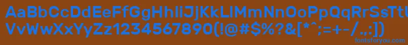 RubikMedium Font – Blue Fonts on Brown Background