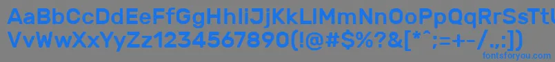 RubikMedium Font – Blue Fonts on Gray Background