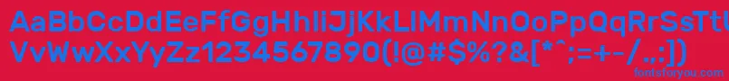 RubikMedium Font – Blue Fonts on Red Background