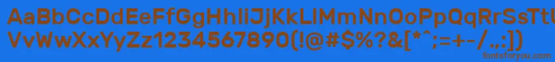 fuente RubikMedium – Fuentes Marrones Sobre Fondo Azul