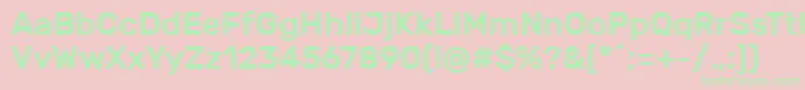 RubikMedium-Schriftart – Grüne Schriften auf rosa Hintergrund