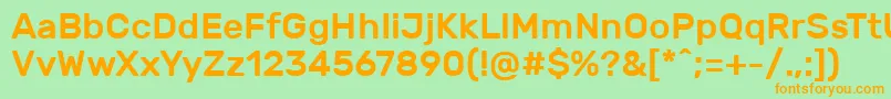 RubikMedium Font – Orange Fonts on Green Background