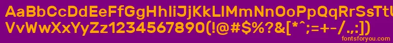 RubikMedium Font – Orange Fonts on Purple Background