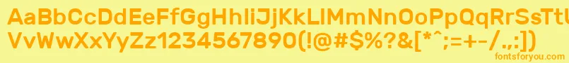 RubikMedium Font – Orange Fonts on Yellow Background