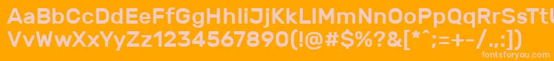 RubikMedium-Schriftart – Rosa Schriften auf orangefarbenem Hintergrund