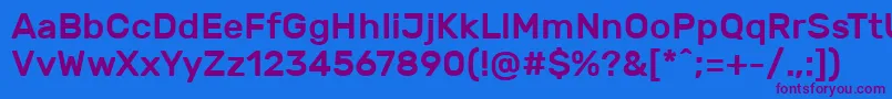 RubikMedium Font – Purple Fonts on Blue Background
