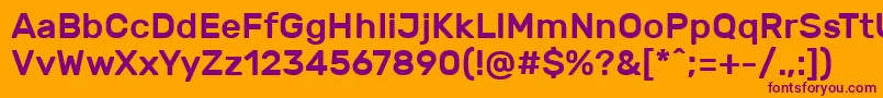 RubikMedium Font – Purple Fonts on Orange Background